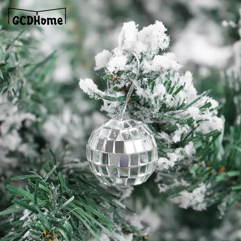 6/12PCS Mirror Ball 2/3/4/5cm Christmas Tree Ornaments Bar Disco Ball Mirror Balls Hanging Cake Home Party DIY Decoration Gift