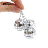 6/12PCS Mirror Ball 2/3/4/5cm Christmas Tree Ornaments Bar Disco Ball Mirror Balls Hanging Cake Home Party DIY Decoration Gift