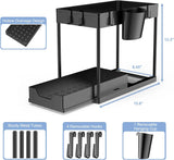 under sink organizer,under the sink pull out drawer,2 tier shelf,2-tier under sink organizer,under the bathroom sink organizer